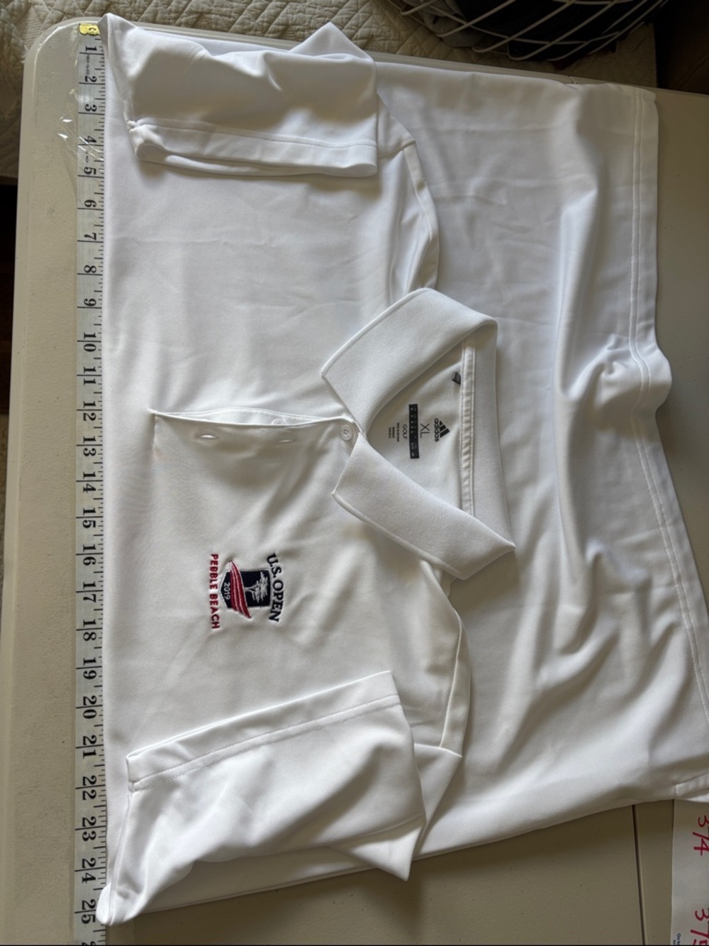 Pebble Beach US Open Mens Crisp White Polo Size XL Golf Preppy Timeless Classic - Picture 12 of 13